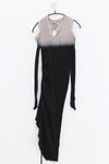 marc le bihan color block off shoulder dress 2869 E23 black/mastic black/mastic